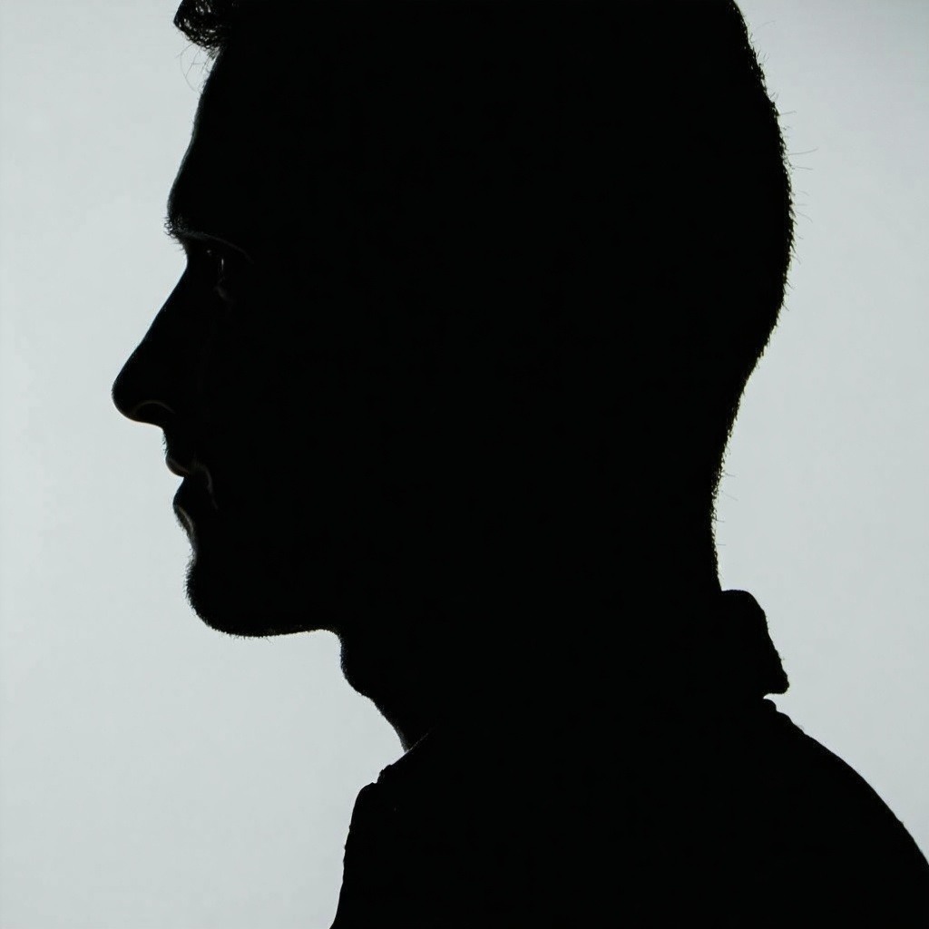 side profile silhouette of a mans face-2