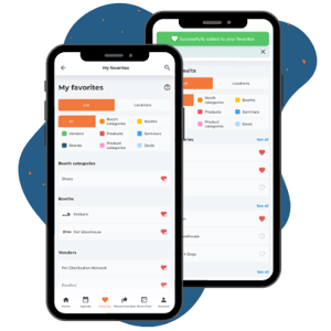 Mobile Event App - Favorited products and booths