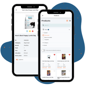 Mobile event app - products