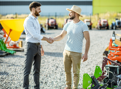 Sales rep in the field for lawn & garden