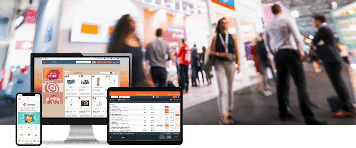 Trade show software on different devices